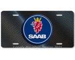 Saab Logo Inspired Art on Carbon FLAT Aluminum Novelty Auto License Tag ... - £14.42 GBP