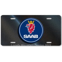 Saab Logo Inspired Art on Carbon FLAT Aluminum Novelty Auto License Tag Plate - £14.38 GBP
