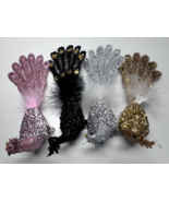 NOS Clip On Peacock Bird Christmas 8.5 in Long Ornaments YOU CHOOSE COLOR - $9.99