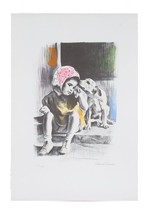 &quot;Me and My Puppy&quot; by David Shalev Hand-Colored Lithograph on Paper LE of 200 CoA - £142.56 GBP