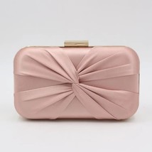 XMES New Satin Evening Clutch Bag for Women 2023 Fashion Design Lady Party Weddi - £56.02 GBP