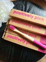 Kids Bamboo Toothbrush Positively Pink f.e.t.e Biodegradable Eco-Friendly 7 Pack - £10.01 GBP
