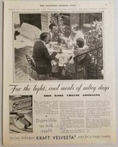 1930 Print Ad Kraft Velveeta Cheese Food Family Eats Outside on Table Chicago,IL - £13.34 GBP