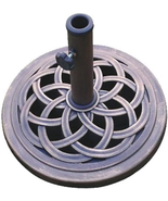 DC America UBP18181-BR 18-Inch Cast Stone Umbrella Base, Made from Rust ... - $52.37