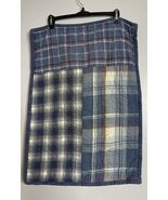 Pair Of Pottery Barn Teen Quilted Blue Madras Plaid Standard Pillow Shams - $21.24