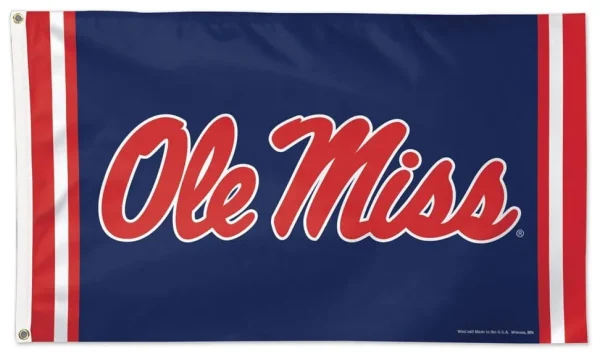 
Ole Miss Mississippi 3×5 Flag – Rebels Logo Design - $18.00