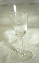 Etched Floral Cordial Wine Glass 5 Dotted Flower 4-7/8&quot; - $12.86