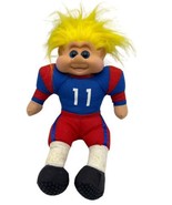 Troll 10&quot; Football Player Yellow Hair International Teddy Bear Company T... - £11.00 GBP
