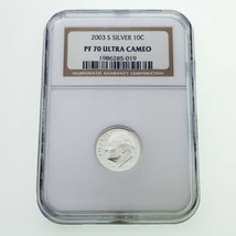 2003-S Silver 10C Dime Graded by NGC as PF70 Ultra Cameo - $39.58
