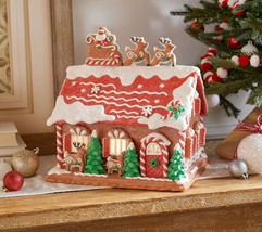 North Pole Collection Lit Reindeer Barn by Valerie - $155.19