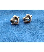 Retired 925 Sterling Silver James Avery Heart Knot Stud Earrings Free Sh... - $1,474.09 MXN