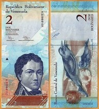 VENEZUELA 2012  UNC 2 Bolivares Banknote Paper Money Bill  P-88 - £0.79 GBP