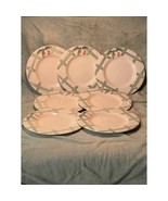 Vintage Pfaltzgraff Garden Party Cherry Design, Set of (7) Dessert/Salad... - $31.68