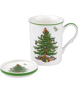 Spode Christmas Tree Mug &amp; Coaster Set - $15.00