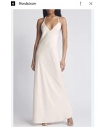 WAYF The Vienna Halter Neck Satin Slip dress Size Medium Color Beige - $80.00