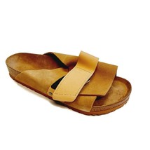 Birkenstock Kyoto Nubuck Suede Leather Sandals Womens 10 Mens 8 Sand Brown - £103.06 GBP