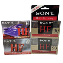 Sony HF Cassette Tapes 3-90 Minute Tapes 1-74 Min Slide Case - £22.69 GBP