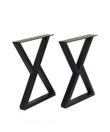 Herkii Heavy Duty Metal Table Legs 16&quot; H x 11&quot; W Black Set of 2 - $668.60 MXN