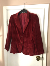 Vintage 70&#39;s/80s Women&#39;s soft velveteen blazer jacket Rock Star Glam Dimension V - £47.48 GBP