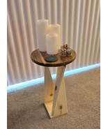 Handmade Pine &amp; Teak Wooden End Table - $95.00