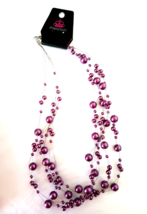 New w Tags Paparazzi Women's Fashion Jewelry Necklace Multistrand Purple Beads - $7.43