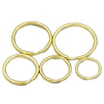 An item in the Crafts category: Fujiyuan 20 pcs Brass Keyring Keychain Split Round Ring Clip key Connector Split