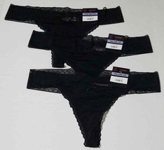 No Boundaries Women&#39;s Microfiber Thong Size XXL/2XG (19) Color Black (LO... - $9.89