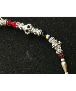 Sterling Silver .925 Beaded and Multi-Color BiCone Bead Strand Toggle Br... - $18.02 CAD