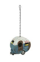 Rustic Country Travel Trailer Camper Birdhouse for Small Birds - £14.88 GBP