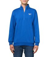 Reebok Identity Logo Quarter Zip Sweatshirt Boundless Blue Size XL Fleece - $577.01 MXN