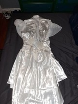 Dentelle Ivory Nightie &amp; Tie Robe Sleepwear Pajama Set Womens Size Small... - $57.60