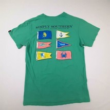 Simply Southern Women&#39;s T-Shirt Size Small Teal Cotton TH16 - £7.03 GBP