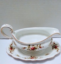 Johann Haviland Sepia Rose Gravy Boat with Attached Underplate  - $24.75