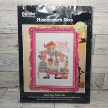 Bucilla Alma Lynne Needlework Diva Counted Cross Stitch 8x10 Picture Kit - £6.05 GBP