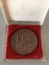 Vintage Medal Honor Of 35th Anniversary Of Mining School Of Zabrze City Poland - £17.98 GBP
