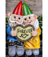 Adorable Mr And Mrs Gnome Couple With Heart Sign Forever Lovestruck Shel... - $19.99