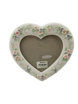Mervyn&#39;s Hand Painted Heart Floral Ceramic Picture Frame - $11.87