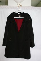 Gallery Black Hooded Jacket Size Medium 100% Polyester #8272 - £14.14 GBP