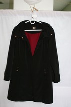 Gallery Black Hooded Jacket Size Medium 100% Polyester #8272 - £13.44 GBP