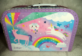 Jewelkeeper Unicorn Rainbow Girls Storage Mini Suitcase Vintage Keepsake... - $13.81
