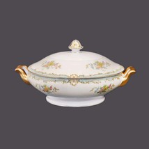 Noritake hand-painted Nippon Lanare round, covered serving bowl. Green verge. - $149.00