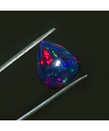 Natural Ethiopia Black Fire Opal Pear Shape Loose Gemstone For Jewelry M... - $69.67 CAD