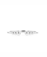 Open Wedding Band, Tiny Dots Open Ring, Dainty Stacking Ring, Minimal Op... - $105.31 CAD