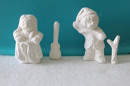 P1 - Little Girl and Boy Ceramic Bisque Ready-to-Paint, You Paint - £2.16 GBP