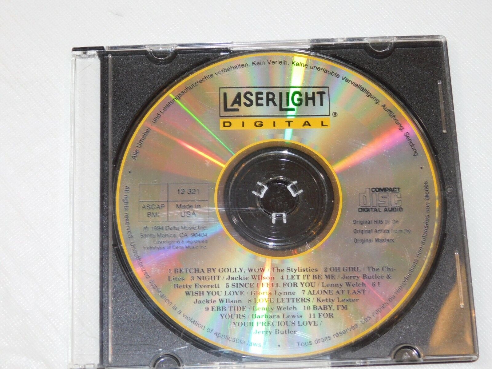 Primary image for Laserlight Digital Various Artists CD 1994 Delta Music Jackie Wilson Lenny Welch