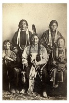 Chief Sitting Bull And His Family Native Americans 4X6 Photo - £6.36 GBP