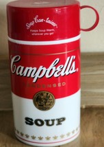 Vintage 1998 Campbells Soup Cantainer Lunchbox Insulated Plastic Thermos 11.5 Oz - £10.60 GBP