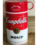 Vintage 1998 Campbells Soup Cantainer Lunchbox Insulated Plastic Thermos... - £10.74 GBP