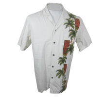 Ky&#39;s vintage Men Hawaiian camp shirt pit to pit 23 L aloha luau tropical 90s - £21.78 GBP