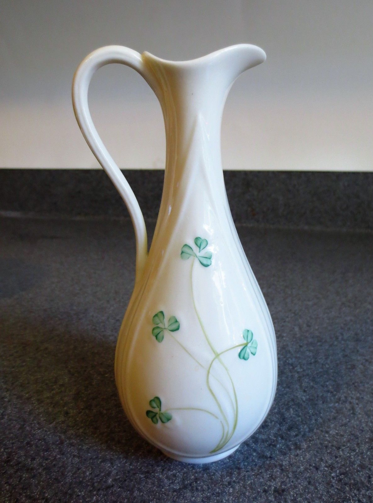 Vintage Belleek Shamrock Vase/Pitcher - $46.74